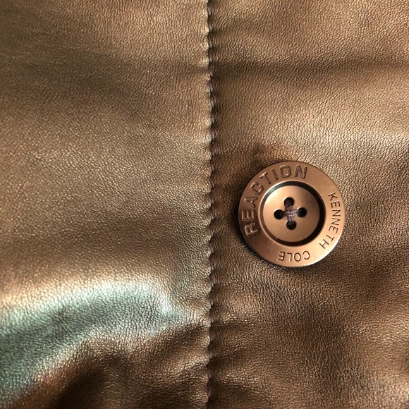 Men’s Leather Coat, Black, Kenneth Cole Reaction M - Picture 5 of 13